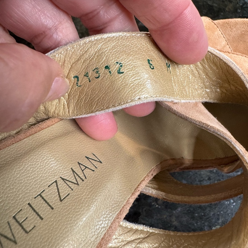 Stuart Weitzman Beige Heels with Pearl Accents - Picture 2 of 11
